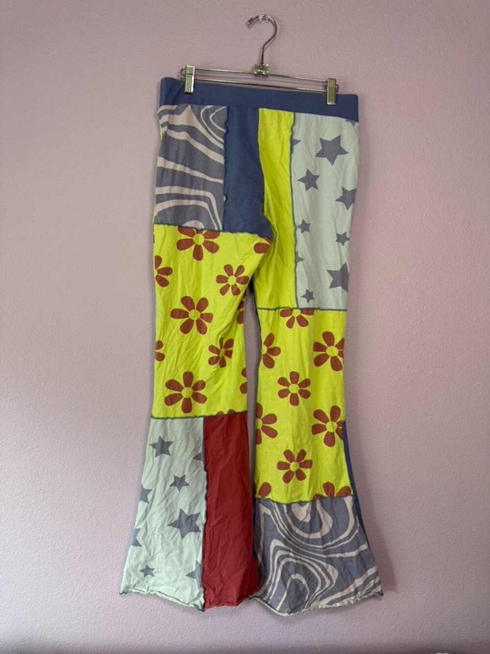Delia's Patchwork Flare Pants - Picture 4 of 8